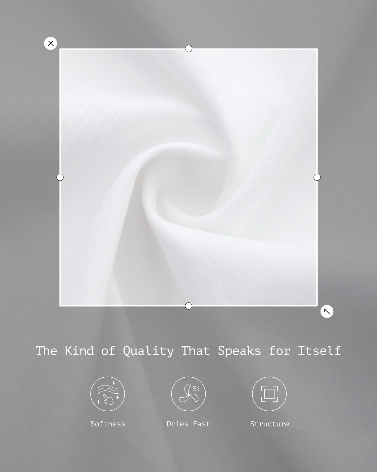 White fabric texture showing softness, drape, and structure by Sheenfon