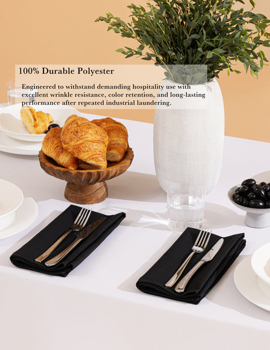 Sheenfon 100% Polyester Cloth Napkins, Set of 12