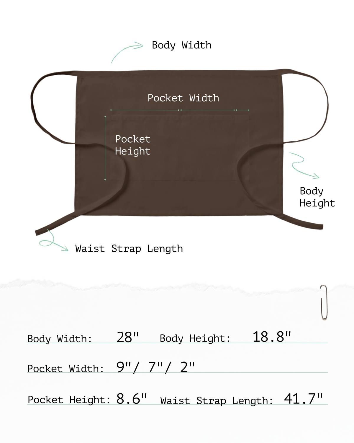 Sheenfon Chef Apron with 3 Pockets and Extra Ties