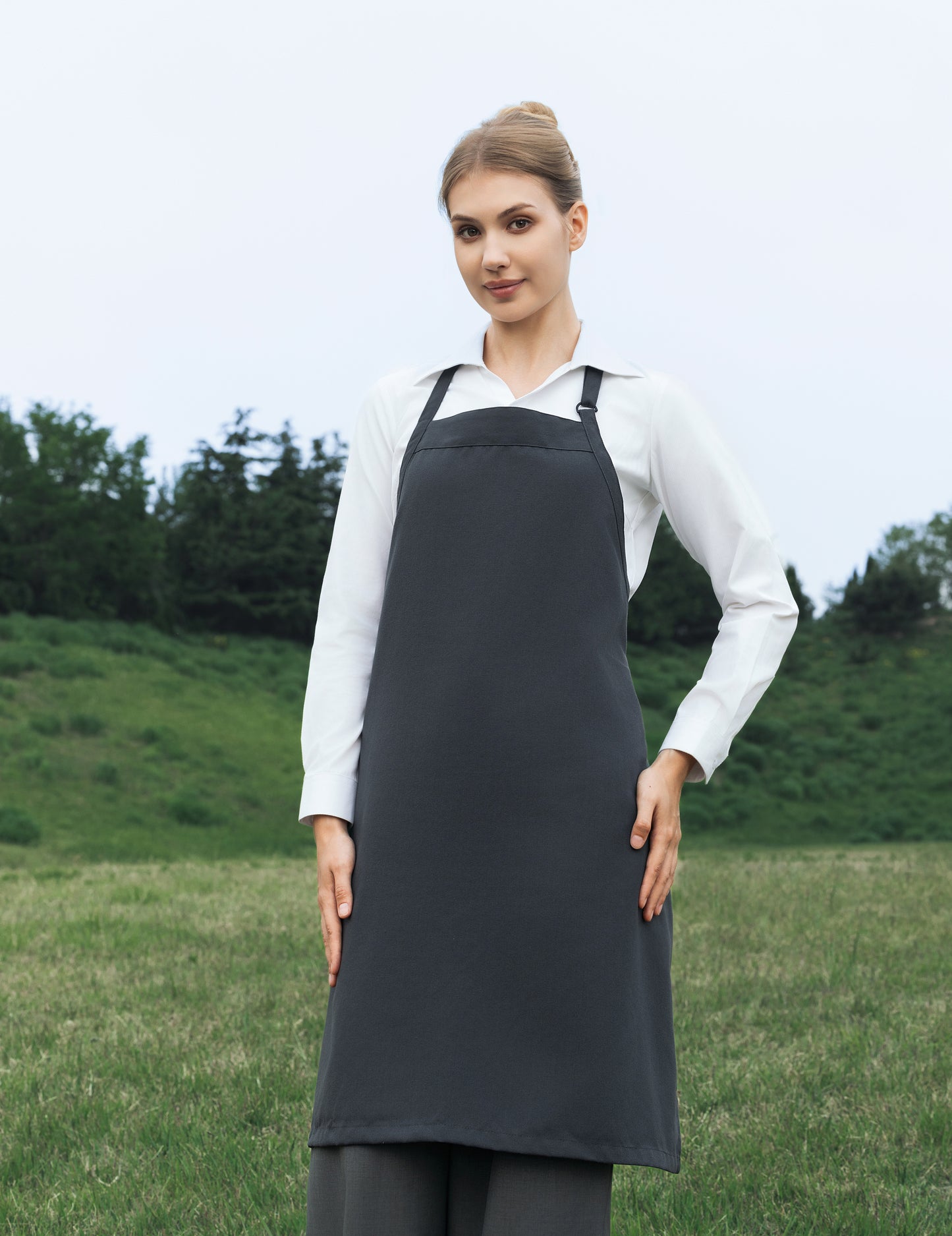 Sheenfon Full-Length Bib Apron with Adjustable Neck Strap