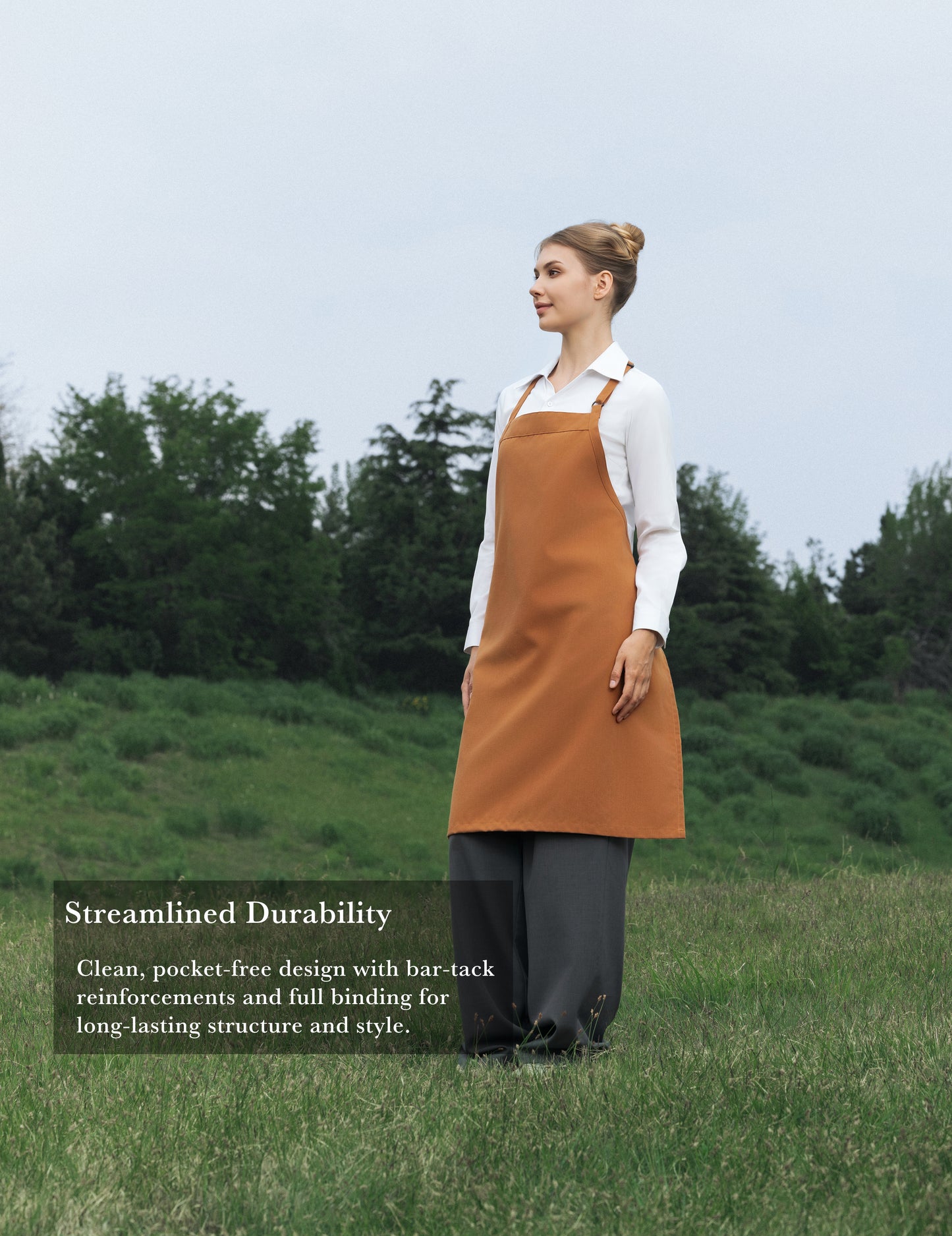 Sheenfon Full-Length Bib Apron with Adjustable Neck Strap