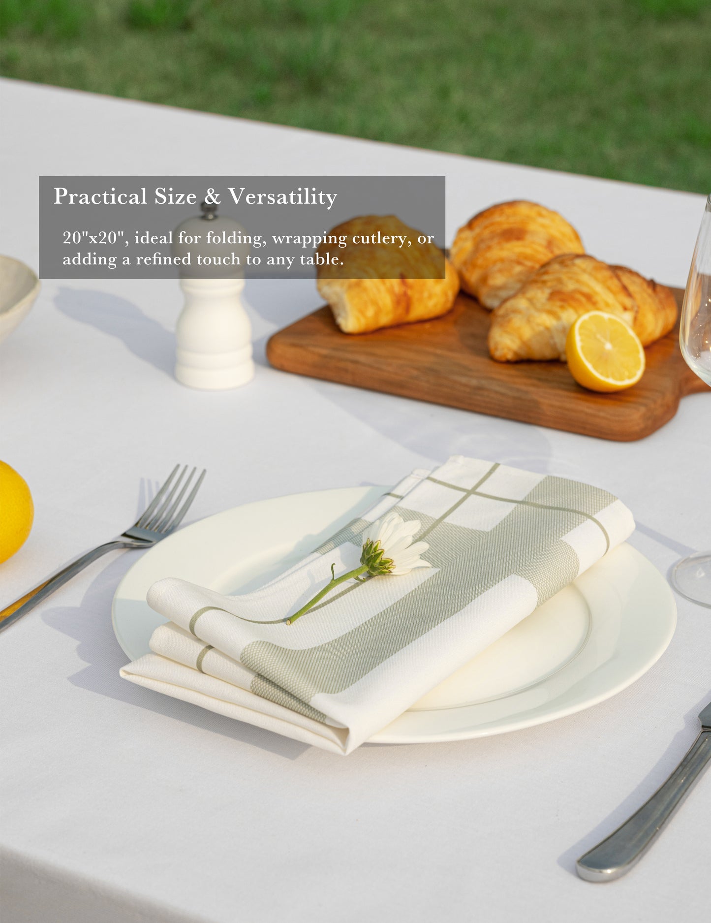 Sheenfon Polyester Printed Pattern Napkins, Set of 12