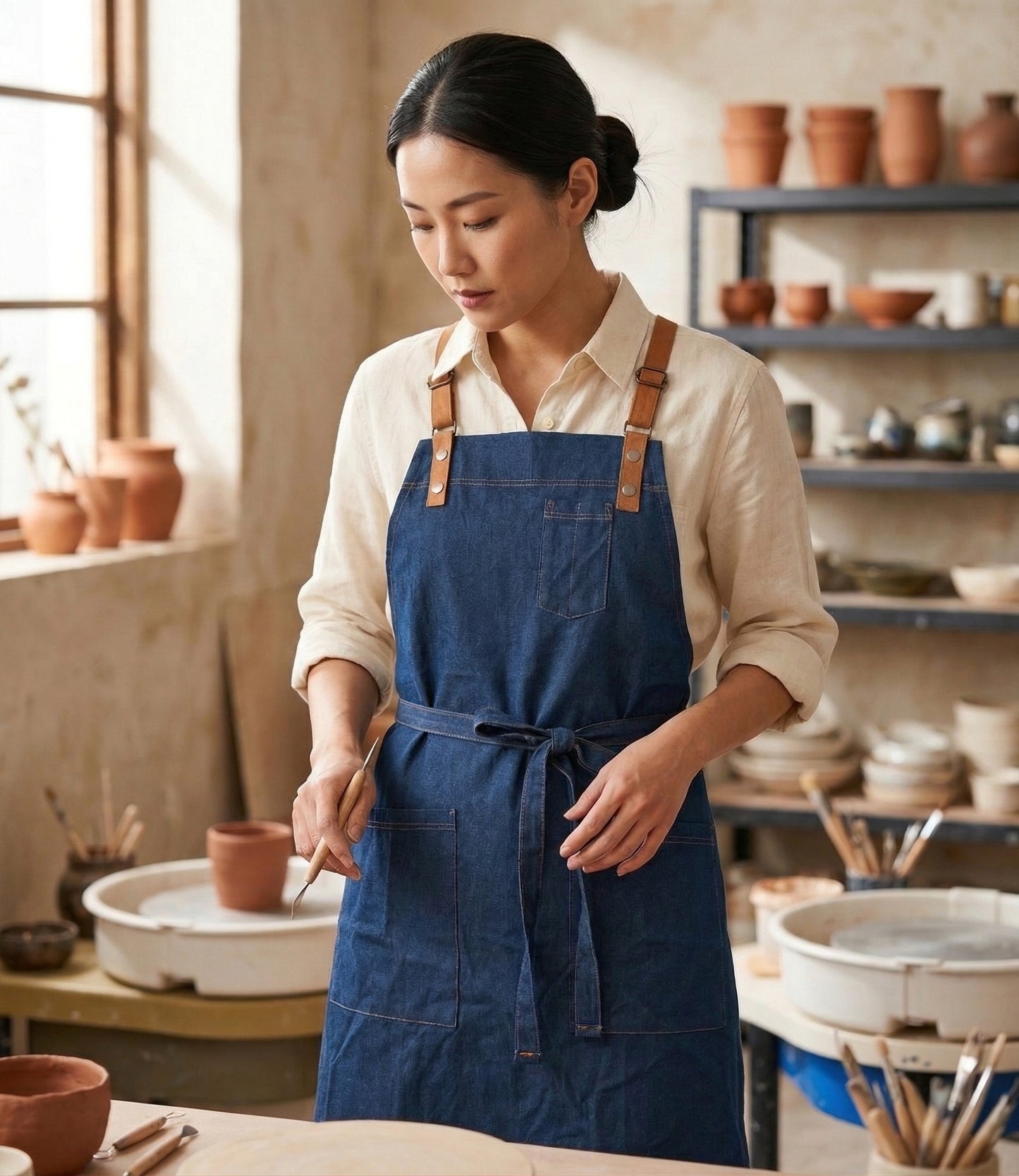 Merryworks Denim-Look Apron