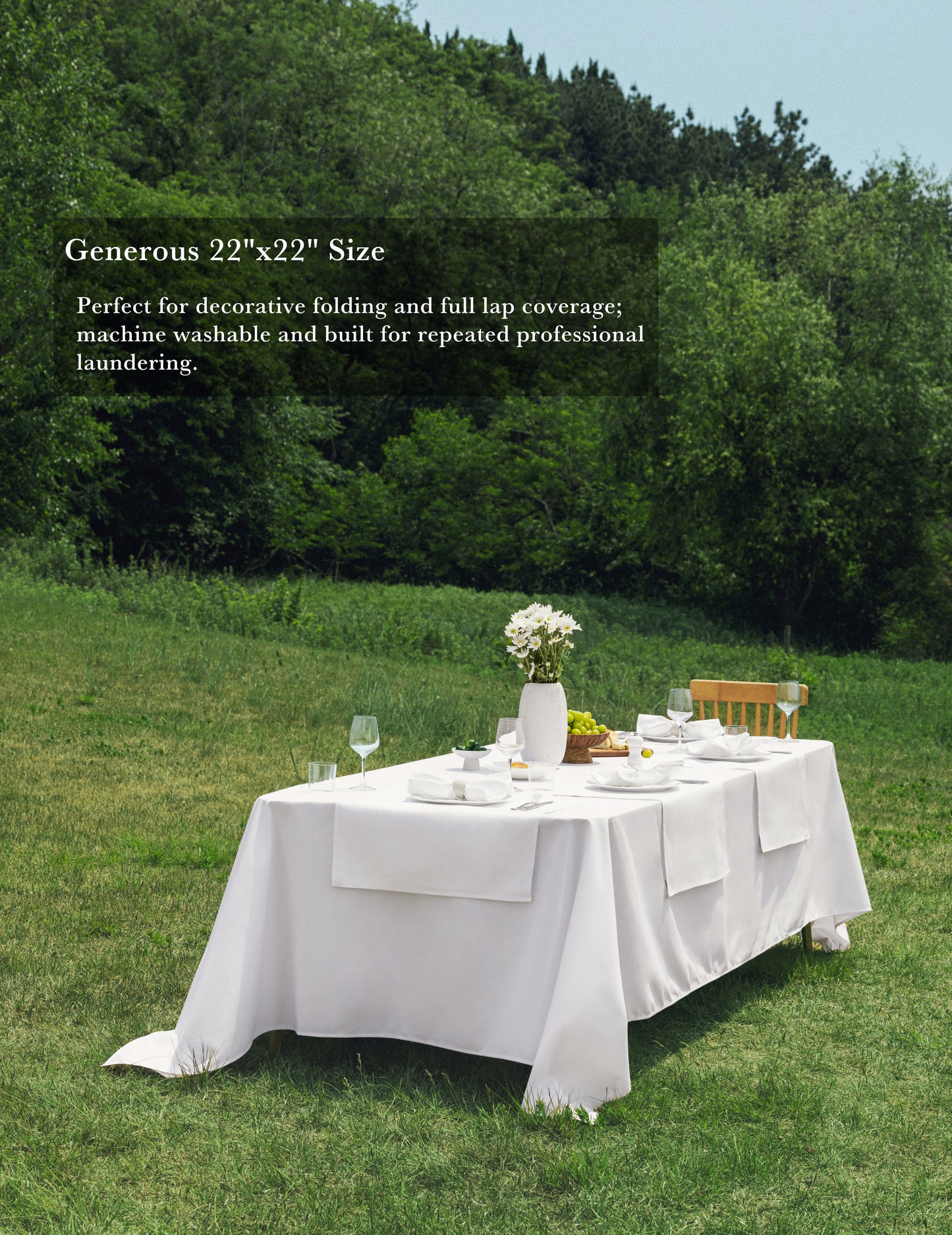 Sheenfon Luxury 100% Cotton Napkin, Partridge Eye Border, Set of 12