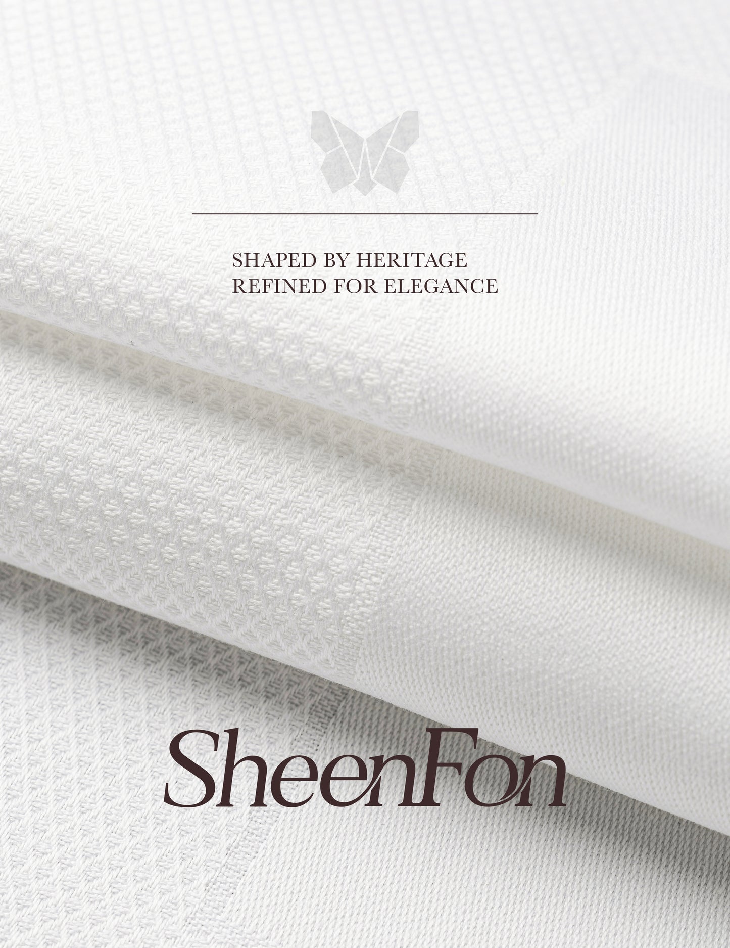 Sheenfon Luxury 100% Cotton Napkin, Partridge Eye Border, Set of 12