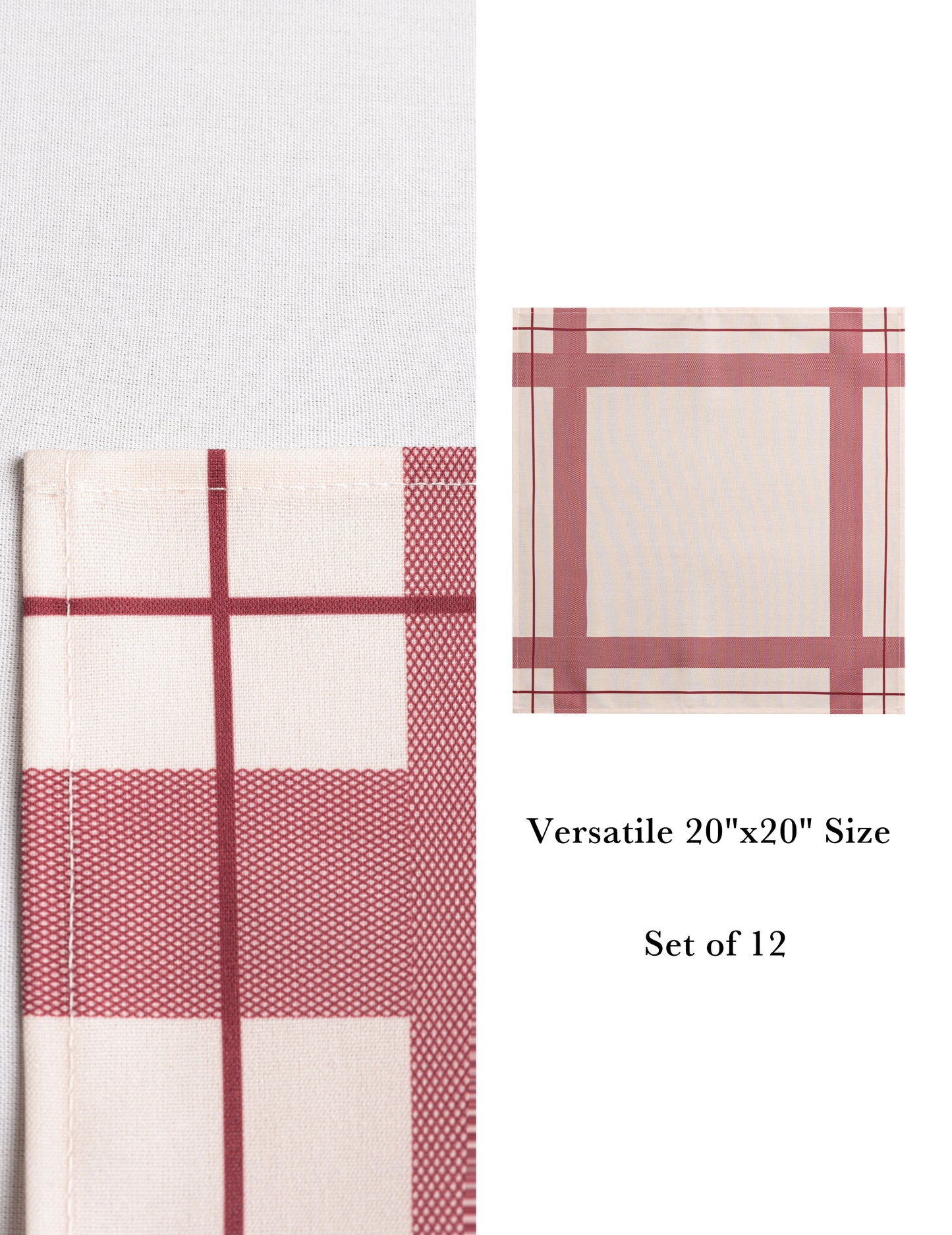 Sheenfon Polyester Printed Pattern Napkins, Set of 12