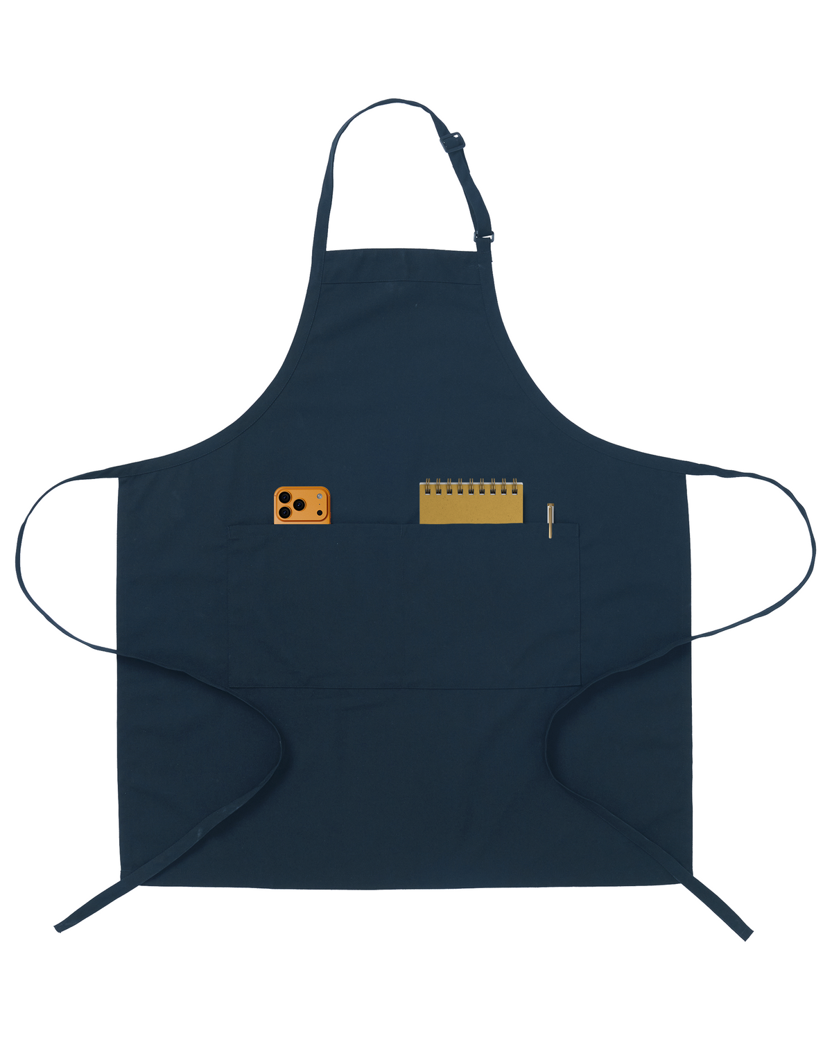 Navy Unisex Kitchen Apron with 2 Pockets & Adjustable Neck Strap by Sheenfon