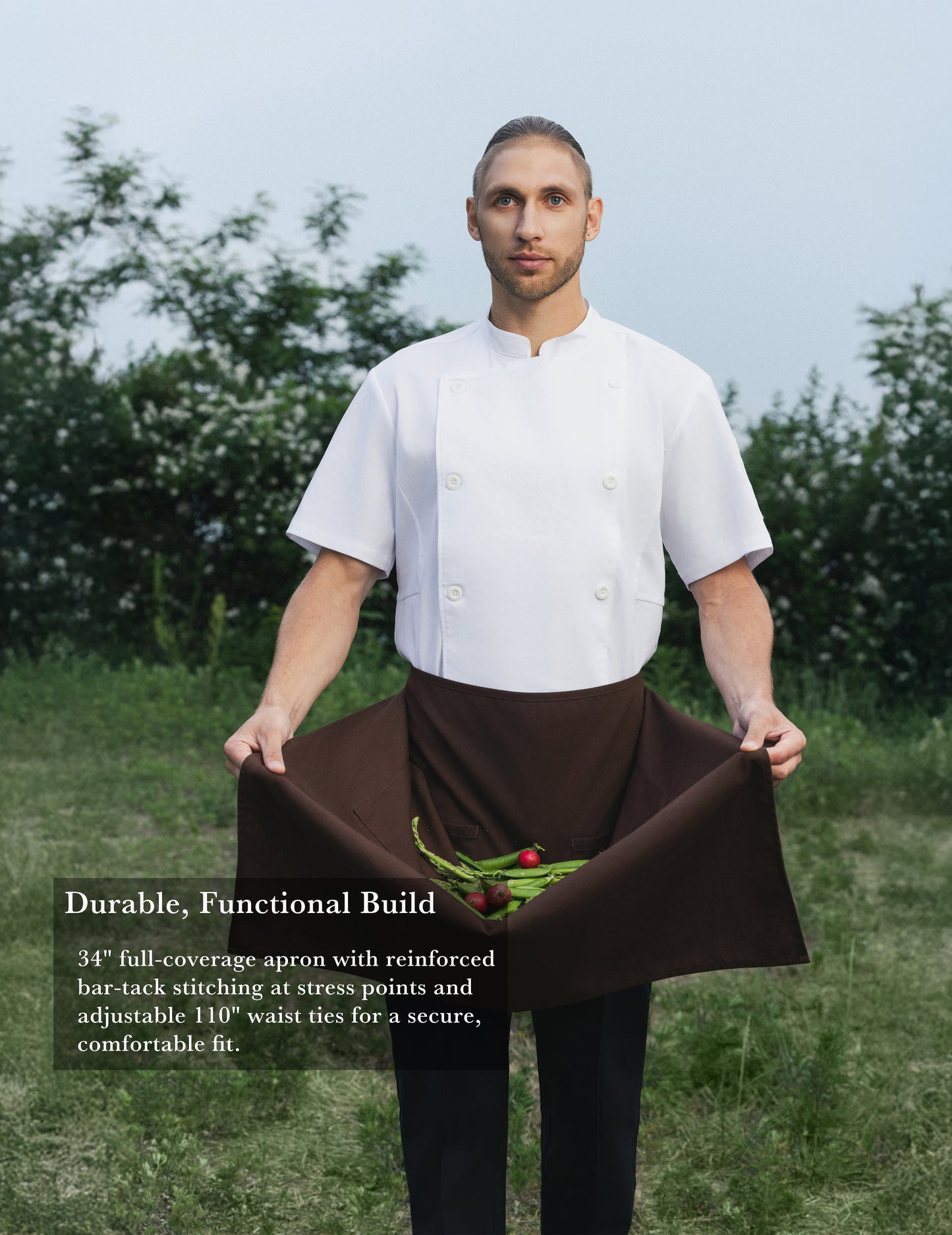 Sheenfon Bistro Waist Apron with Dual Pockets