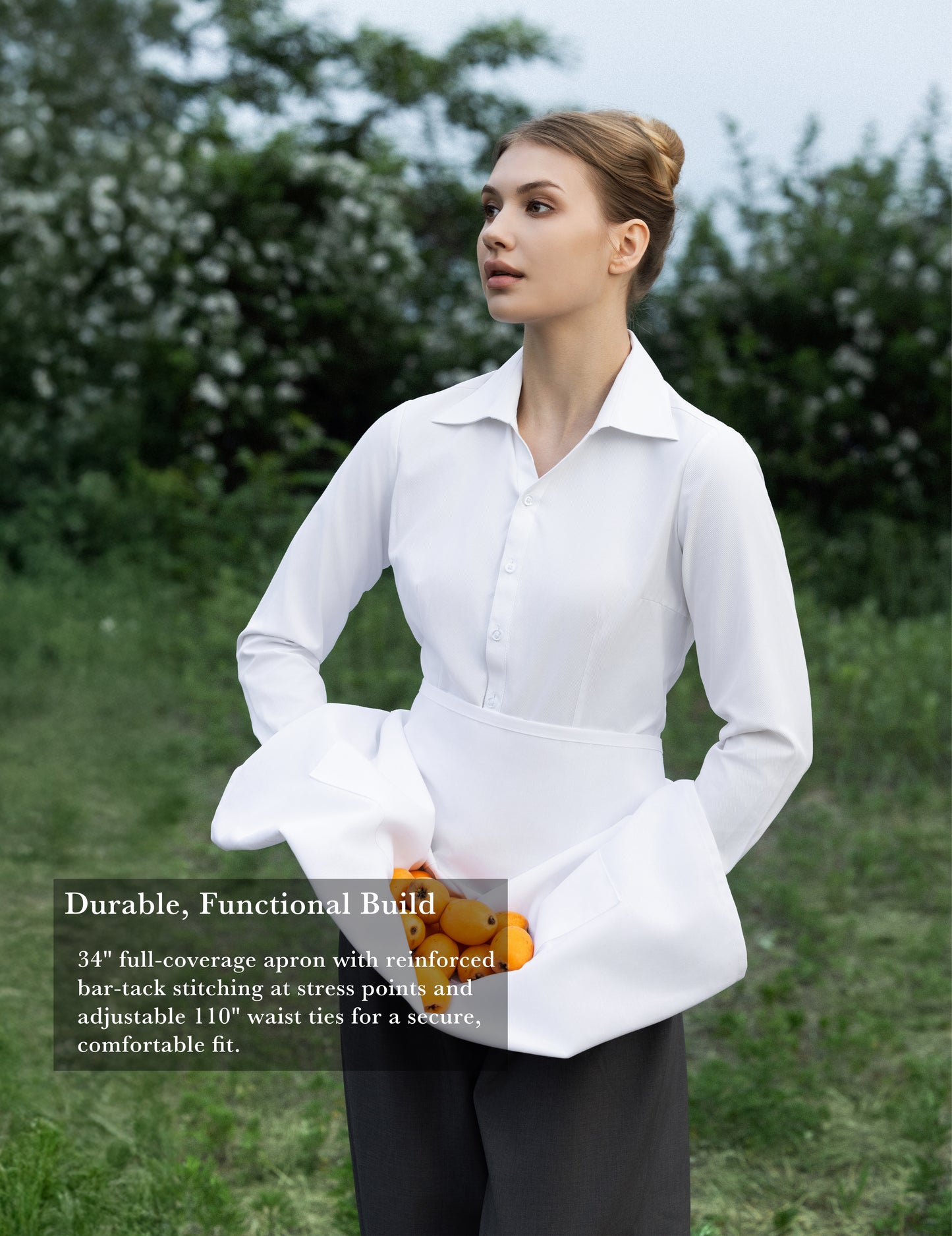 Sheenfon Bistro Waist Apron with Dual Pockets