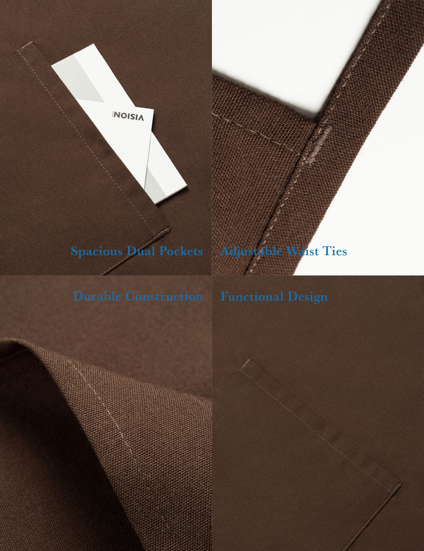 Sheenfon Bistro Waist Apron with Dual Pockets