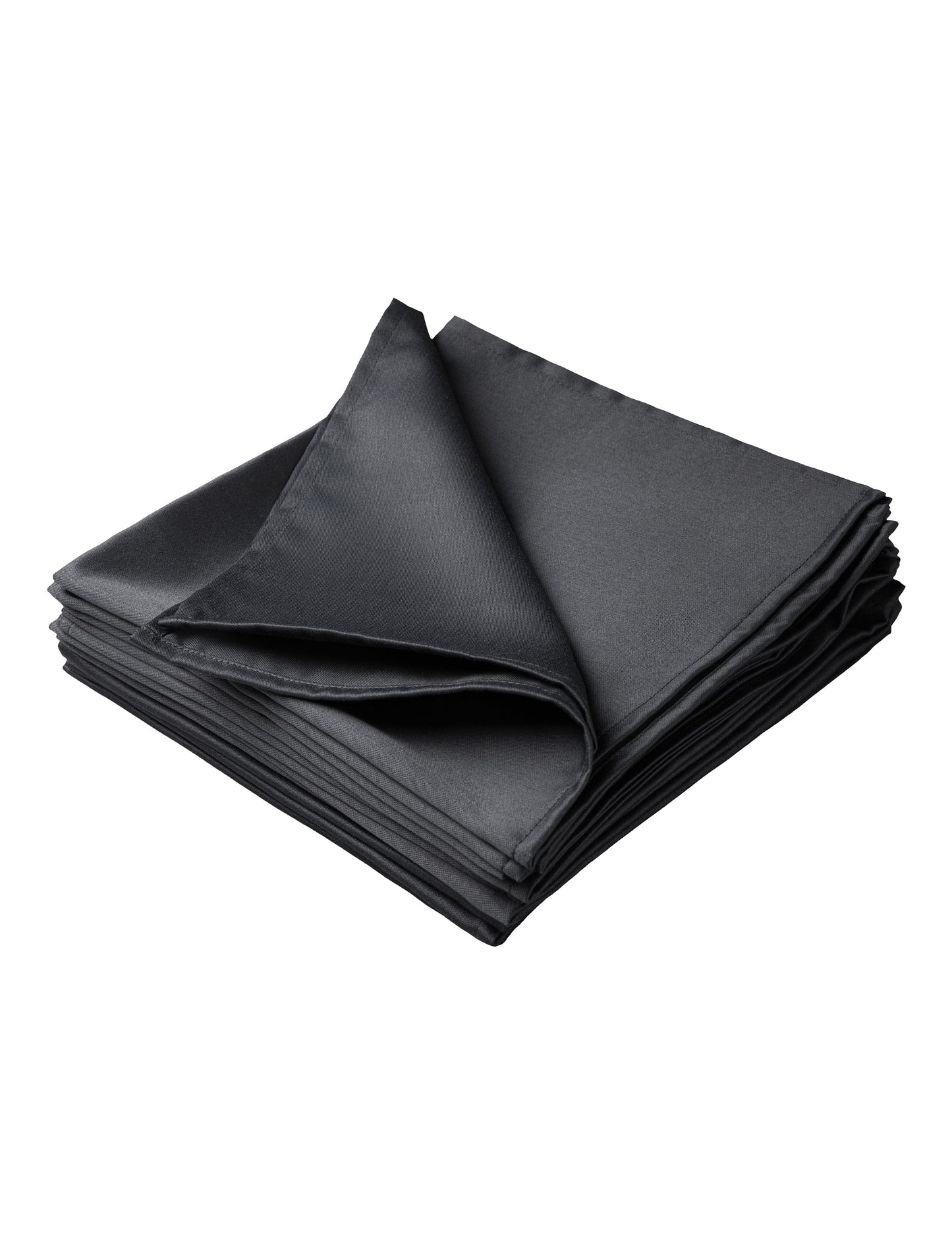 Sheenfon CVC Cloth Napkins – Plain Satin & Satin Band Designs, Set of 12