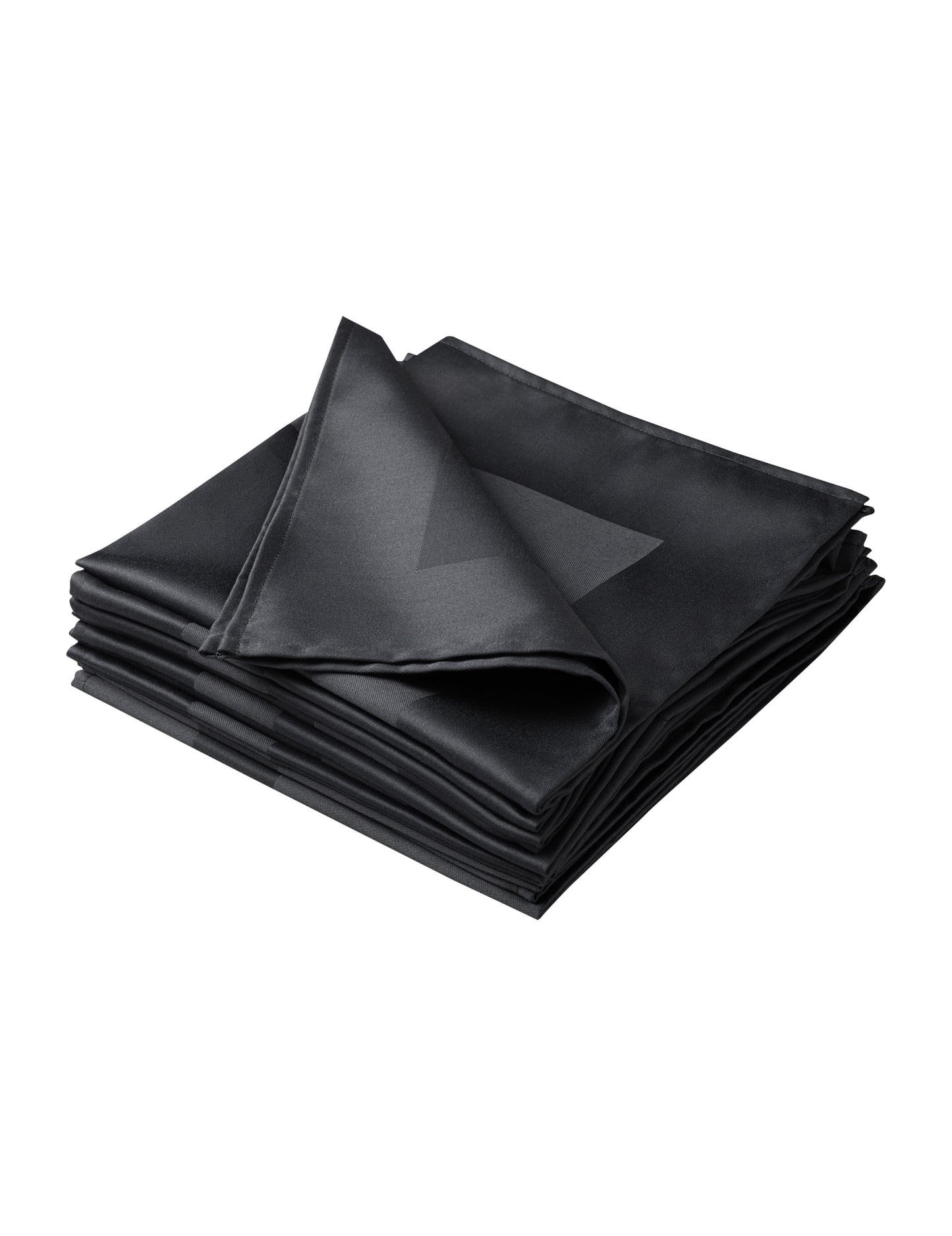 Sheenfon CVC Cloth Napkins – Plain Satin & Satin Band Designs, Set of 12