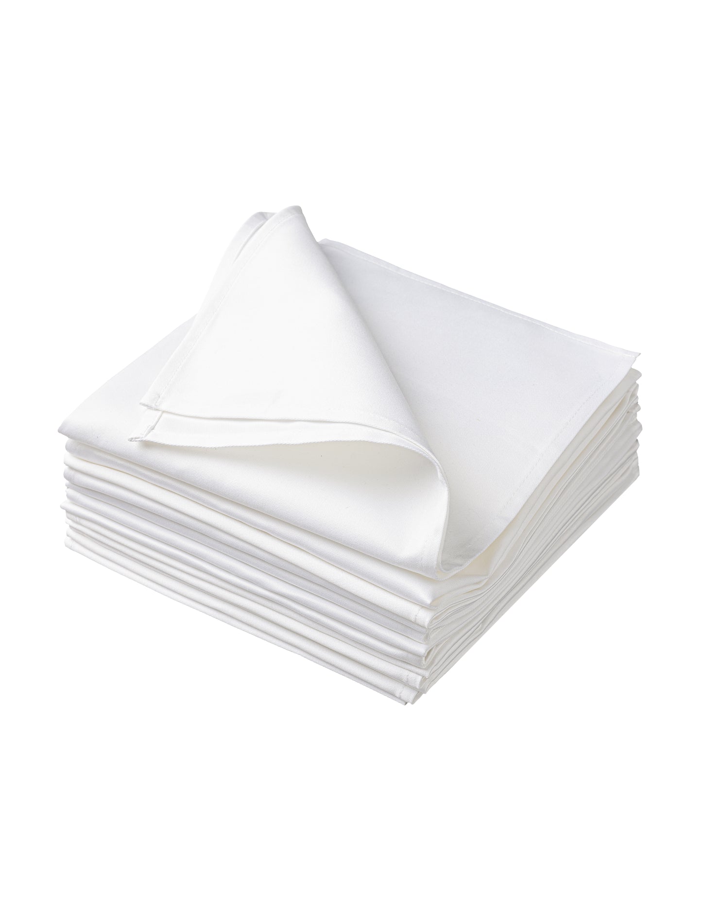 Sheenfon CVC Cloth Napkins – Plain Satin & Satin Band Designs, Set of 12