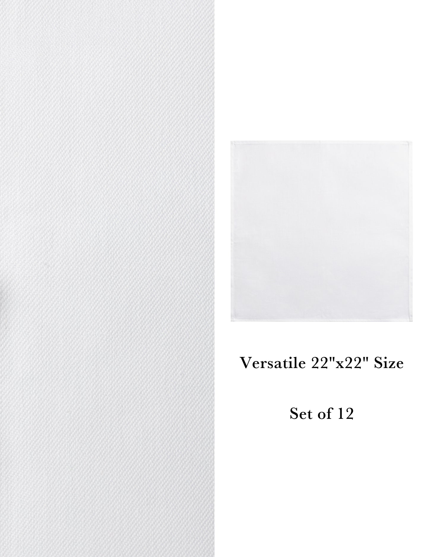 Sheenfon CVC Cloth Napkins – Plain Satin & Satin Band Designs, Set of 12