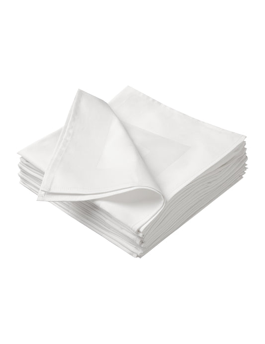 Sheenfon CVC Cloth Napkins – Plain Satin & Satin Band Designs, Set of 12