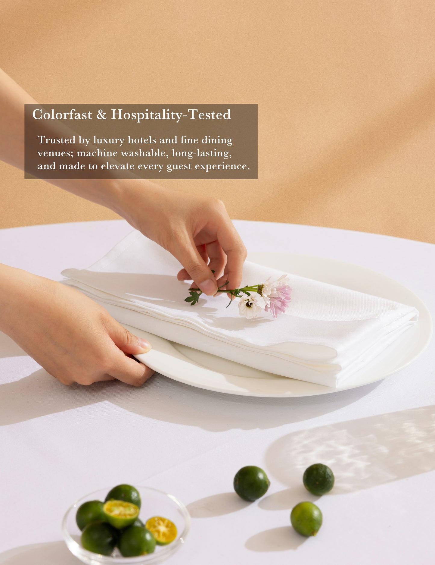 Sheenfon CVC Cloth Napkins – Plain Satin & Satin Band Designs, Set of 12