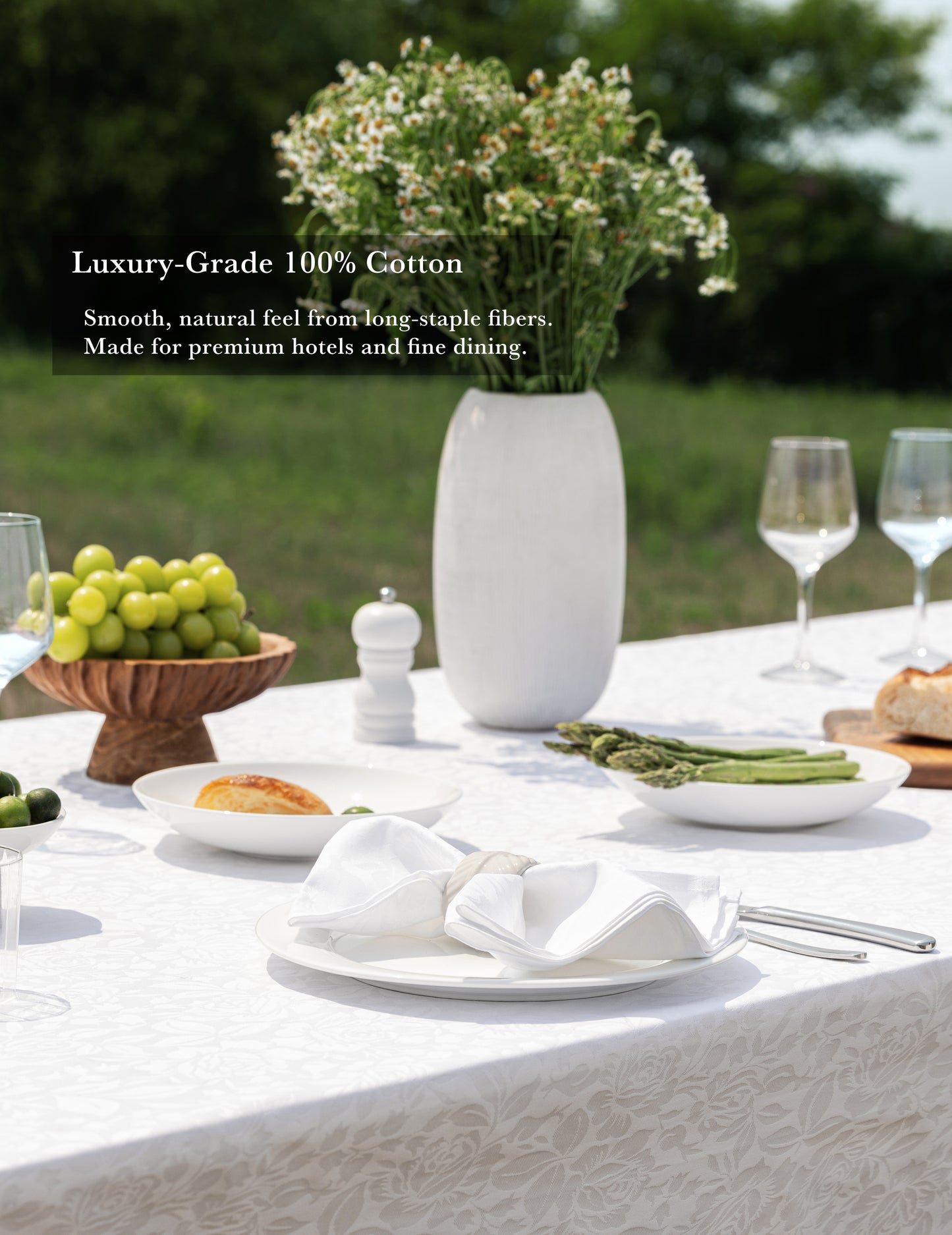 Sheenfon Luxury 100% Cotton Napkin, J-Rose Weave –  Set of 12