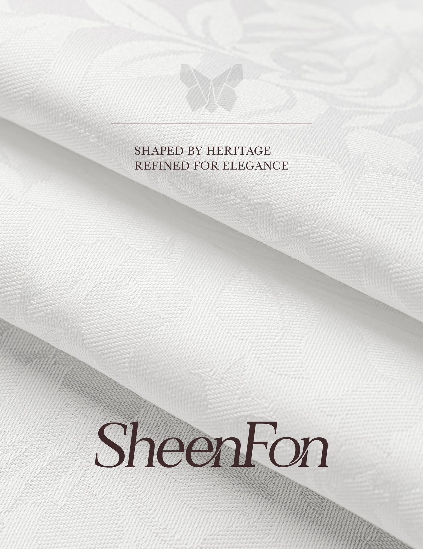 Sheenfon Luxury 100% Cotton Napkin, J-Rose Weave –  Set of 12