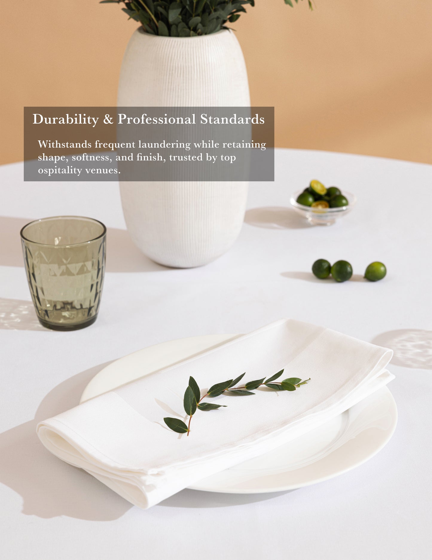 Sheenfon 100% Cotton Cloth Napkins – Satin Weave & Satin Band Design, Set of 12