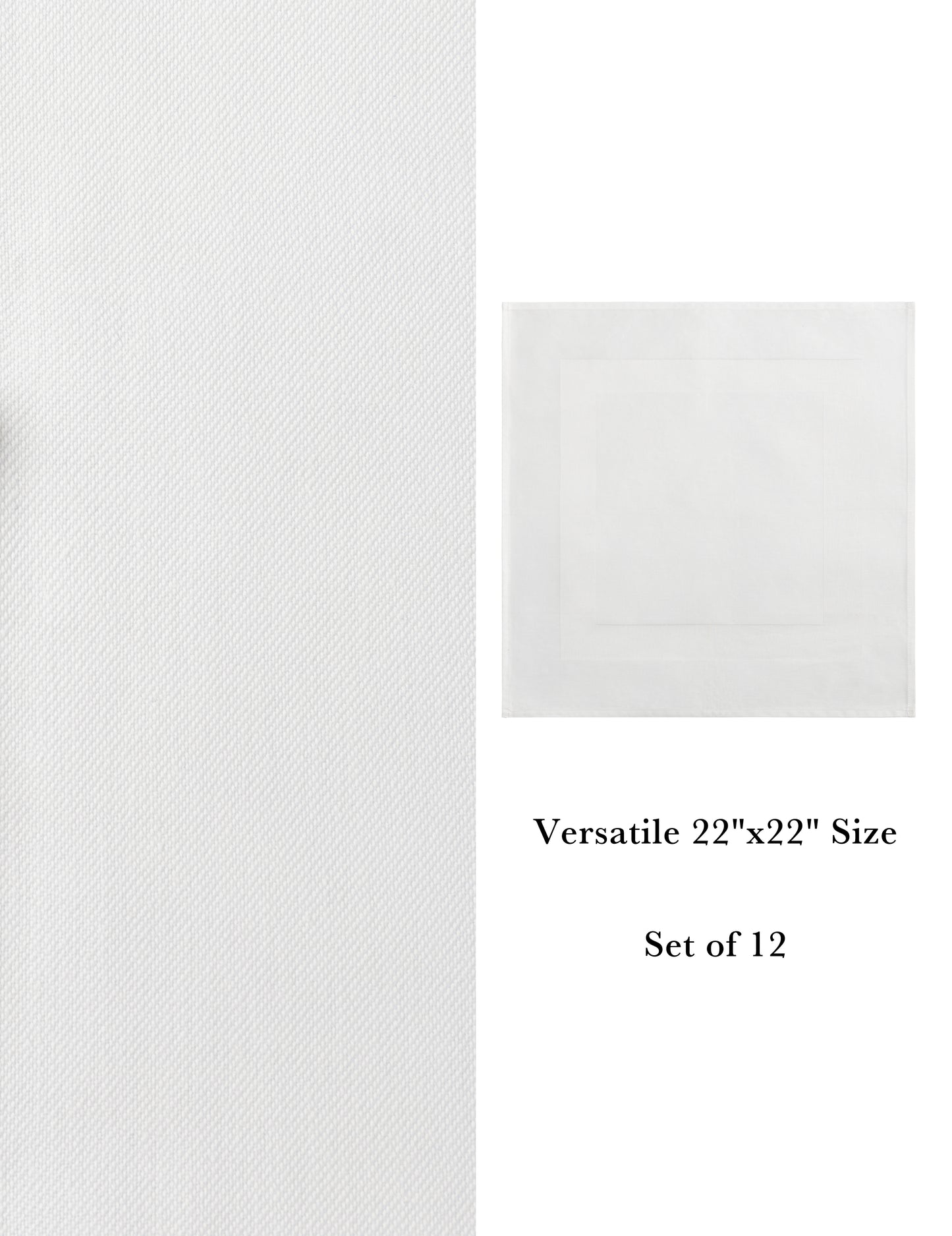 Sheenfon 100% Cotton Cloth Napkins – Satin Weave & Satin Band Design, Set of 12